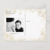 ベビーベビーガールベイビーシャワー外は寒い インビテーションポストカード (裏面)