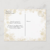 ベビーベビーガールベイビーシャワー外は寒い インビテーションポストカード (裏面)