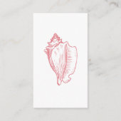 ベビーベビーシックなピンクのシーシェルベビーシャワー用の本 エンクロージャーカード (裏面)