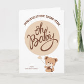 ベビーベビーシャワーおめでとうカード カード (正面)