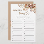 ベビーベビーシャワーにおける開花アイテムゲームベビー (正面/裏面)