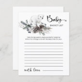 ベビーベビーシャワーバケットリスト外は寒い (正面/裏面)
