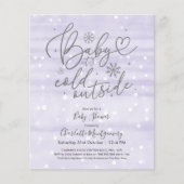 ベビーベビーシャワー外が冷たい招待状 (正面)
