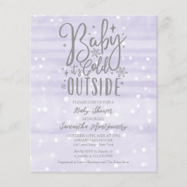 ベビーベビーシャワー外が冷たい招待状