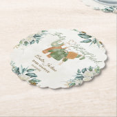 ベビーベビーシャワー外が冷たい招待状 ペーパーコースター (アングル)