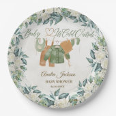 ベビーベビーシャワー外が冷たい招待状 ペーパープレート (正面)