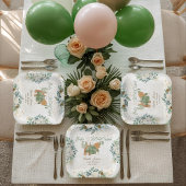 ベビーベビーシャワー外が冷たい招待状 ペーパープレート