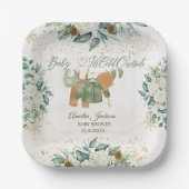 ベビーベビーシャワー外が冷たい招待状 ペーパープレート (正面)