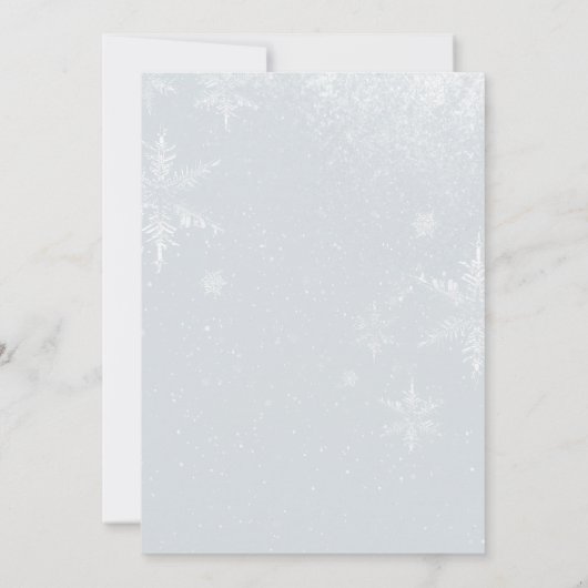 ベビーベビーシャワー外が冷たい招待状 招待状 (裏面)