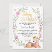 ベビーベビーシャワー外が冷たい招待状 招待状 (正面)
