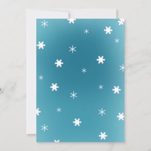 ベビーベビーシャワー外が冷たい招待状 招待状 (裏面)