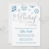 ベビーベビーシャワー外が冷たい招待状 招待状 (正面)