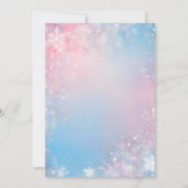 ベビーベビーシャワー外が冷たい招待状 招待状 (裏面)