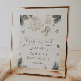 ベビーベビーシャワー外が冷たい ポスター