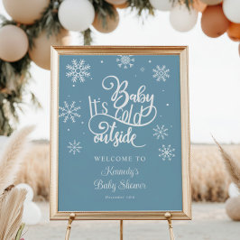 ベビーベビーシャワー外が冷たい ポスター