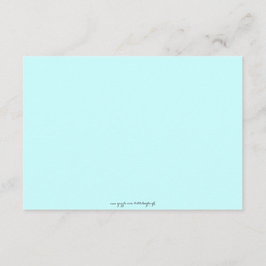 ベビーベビーシャワー外が寒いレジストリの挿入 エンクロージャーカード (裏面)