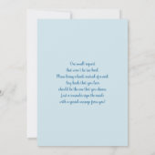 ベビーベビーシャワー少年招待状 招待状 (裏面)