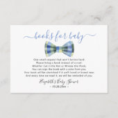ベビーベビーシャワー用の蝶ネクタイ本 エンクロージャーカード (正面)