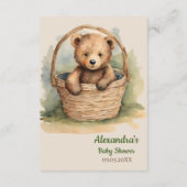 ベビーベビー男女兼用シャワーおむつラッフル エンクロージャーカード (裏面)