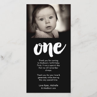 ベビーベビー1st Birthday Thank You Photo Card サンキューカード