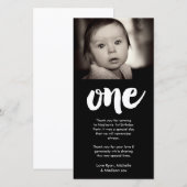 ベビーベビー1st Birthday Thank You Photo Card サンキューカード (正面/裏面)