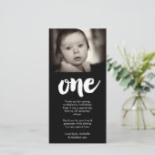 ベビーベビー1st Birthday Thank You Photo Card サンキューカード (スタンド正面)