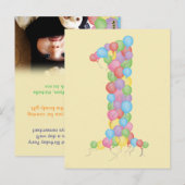 ベビーベビー1st Birthday Thank You Photo Card ポストカード (正面/裏面)