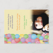 ベビーベビー1st Birthday Thank You Photo Card ポストカード (裏面)