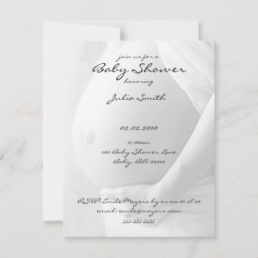 ベビーベリーベビーシャワー招待状 招待状 (正面)