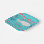 ベビーベルーガ1st誕生日プレート ペーパープレート (傾斜あり)