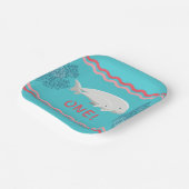 ベビーベルーガ1st誕生日プレート ペーパープレート (傾斜あり)