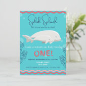 ベビーベルーガ1st誕生日招待状 招待状 (スタンド正面)