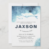 ベビーベルーガ|誕生日パーティーの招待 招待状 (正面)