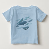 ベビーベルーガTシャツかわいいホエールアート ベビーTシャツ (裏面)