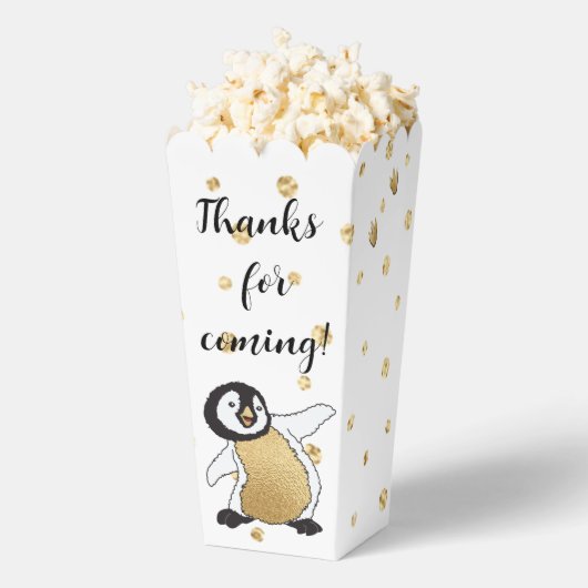 ベビーペンギンとママ赤ちゃんシャワー フェイバーボックス (はじけた状態)