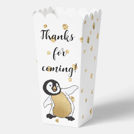 ベビーペンギンとママ赤ちゃんシャワー フェイバーボックス (正面)