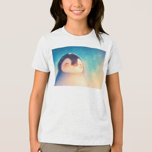 ベビーペンギンの冬の世界 トライブレンドTシャツ (正面)