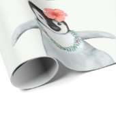 ベビーペンギンの花を包む紙 ラッピングペーパー (ロールコーナー)