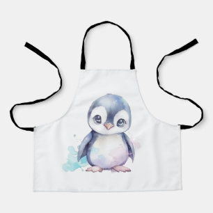 ベビーペンギンオールオーバープリントエプロン エプロン