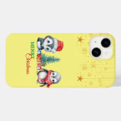 ベビーペンギンサンタレッドグリーンメリークリスマスパーティー Case-Mate iPhoneケース (裏面 (横))