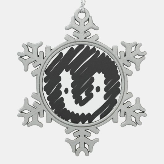 ベビーペンギンスノーフレークオーナメント スノーフレークピューターオーナメント (正面)