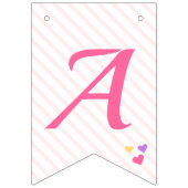 ベビーペンギンバレリナピンクパーソナライズされた誕生日 バンティングフラッグ (第3の旗)