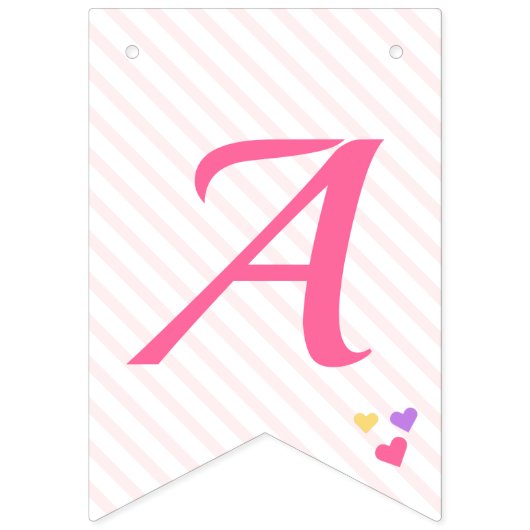 ベビーペンギンバレリナピンクパーソナライズされた誕生日 バンティングフラッグ (第3の旗)