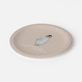 ベビーペンギンピンクガールウィンターベイビーシャワー ペーパープレート (アングル)