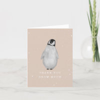 ベビーペンギンピンクガール冬のベビーシャワー感謝してい