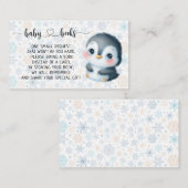 ベビーペンギンベビーシャワーI誕生日 エンクロージャーカード (正面/裏面)