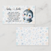 ベビーペンギンベビーシャワーI誕生日 エンクロージャーカード (正面/裏面)