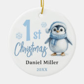 ベビーペンギンボーイ初めてのクリスマス2024 セラミックオーナメント (正面)
