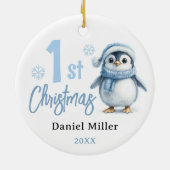 ベビーペンギンボーイ初めてのクリスマス2024 セラミックオーナメント (裏面)