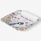 ベビーペンギン花ガール |赤ちゃんシャワー ペーパープレート (傾斜あり)